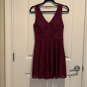 Maroon lace dress